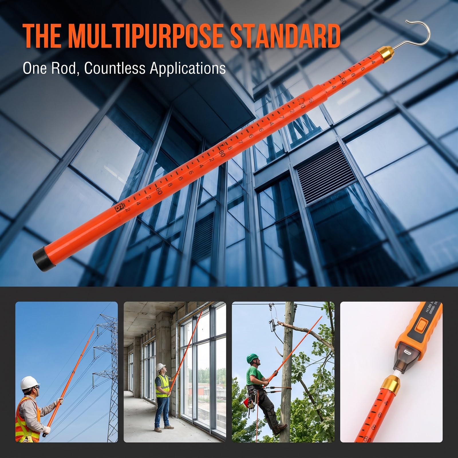 Rilievi sugli alberi applicazioni costruzione，Asta misurazione telescopica | Misuratore for Linee Elettriche Aeree, Controllo Altezza, Ispezione Reti e Misurazioni Tecniche，per Camion Rimorchio Roulotte