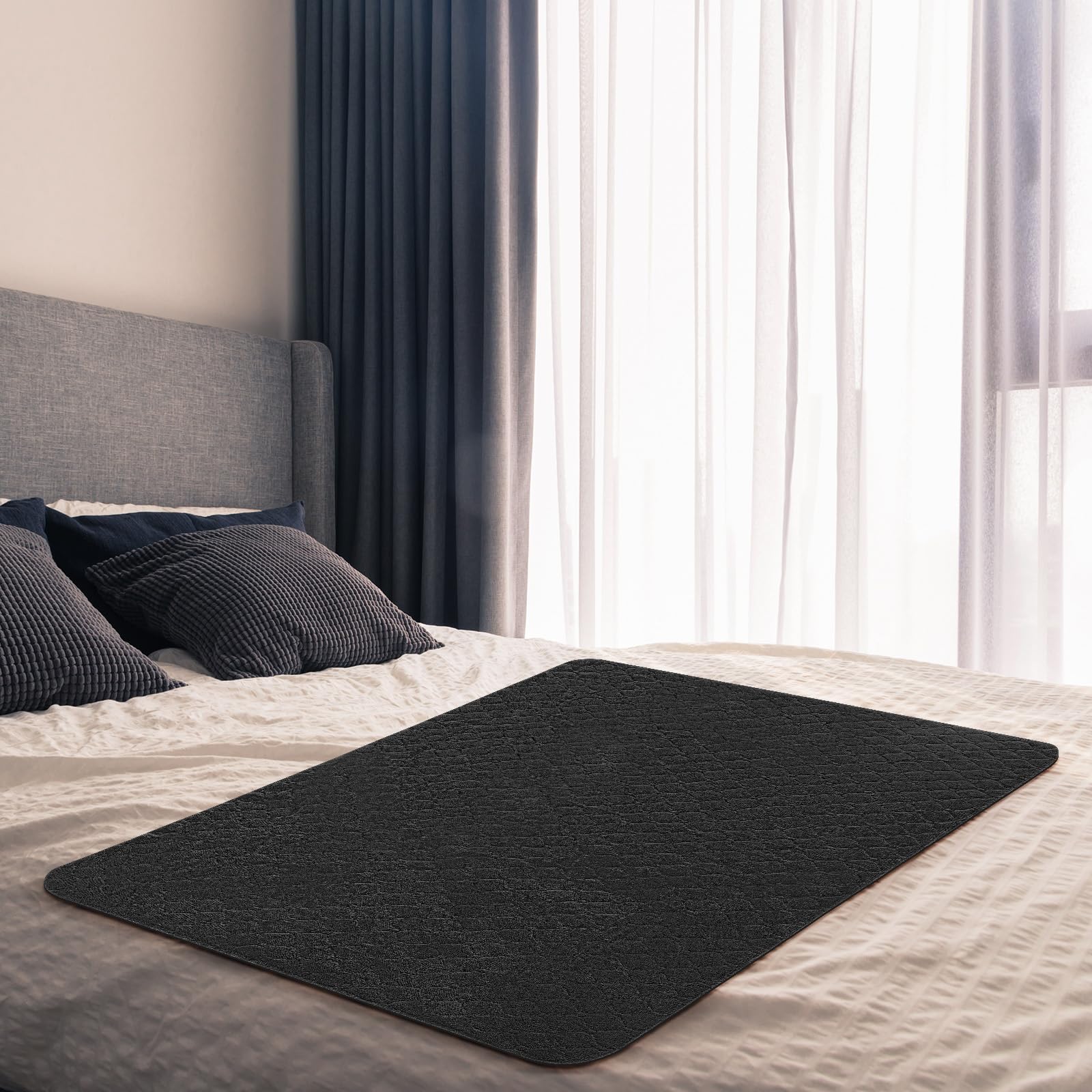 Photo 1 of SmoothNovelty Waterproof Bed Sheet - Black, 27.5 x 27.5 Inch