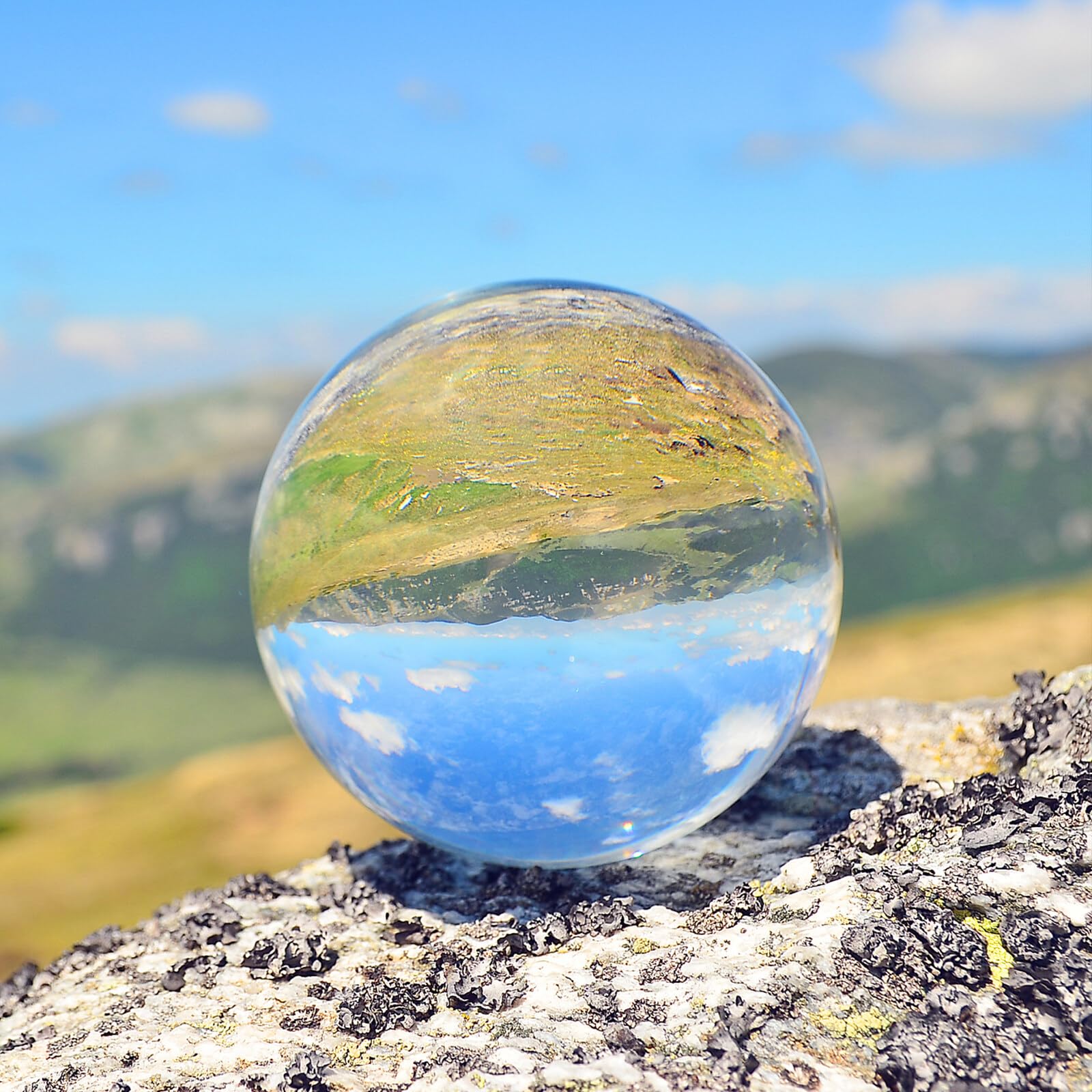 Sfera Di Vetro K9 Con Base In Legno - 80 Mm - Per Fotografia E Divinazione - Regalo Originale