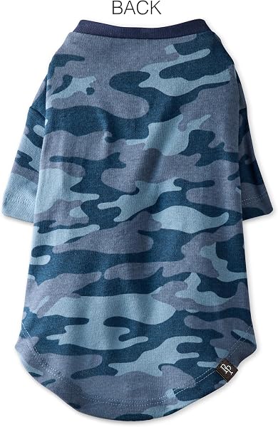 Pet Passion Pet Passion Toby II - The Perfect Tee, 3 Pack Short Sleeve Pet T-Shirt 100% Organic Cotton Tees Clothes for Small, Medium, Large Dogs​​, Navy Camo, Small (10-25 lbs) in use