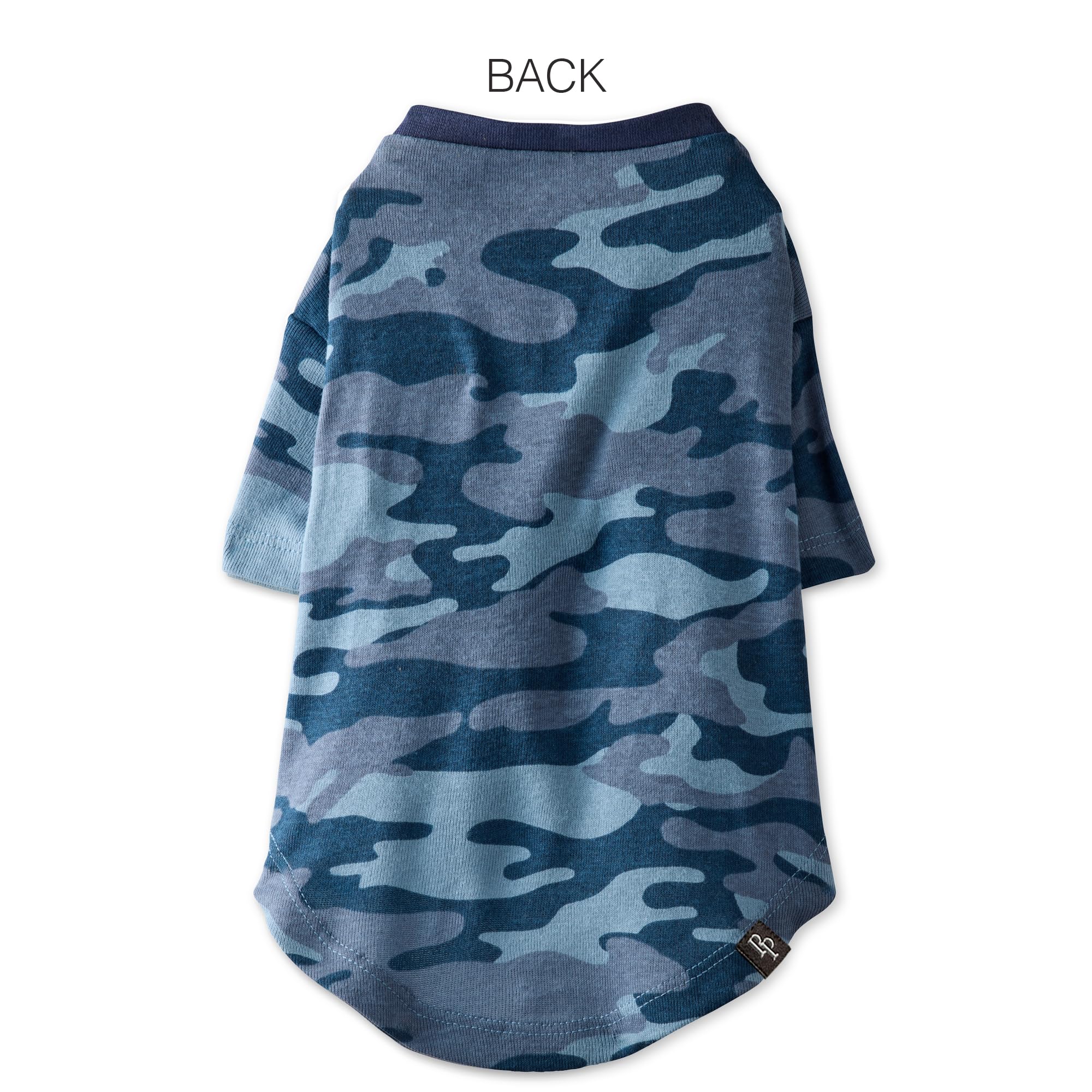 Pet Passion Pet Passion Toby II - The Perfect Tee, 3 Pack Short Sleeve Pet T-Shirt 100% Organic Cotton Tees Clothes for Small, Medium, Large Dogs​​, Navy Camo, Small (10-25 lbs) in use