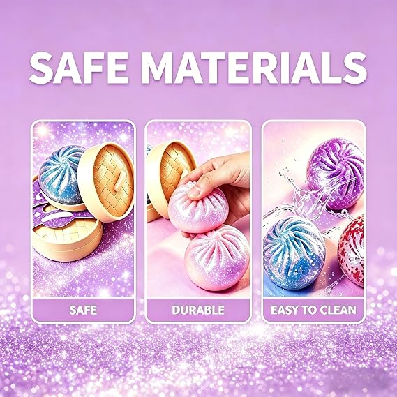 1 Packs Random Dumpling Squishy Mystery Box,Dumpling Squishy Mystery Box Mini,Surprise Squishies For Teens & Adults, Stress Relief Fidget Sensory Collectible,Perfect For Desk