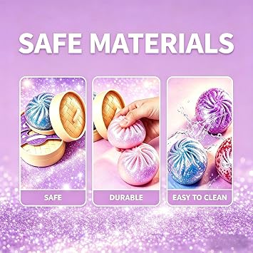 1 Packs Random Dumpling Squishy Mystery Box,Dumpling Squishy Mystery Box Mini,Surprise Squishies For Teens & Adults, Stress Relief Fidget Sensory Collectible,Perfect For Desk
