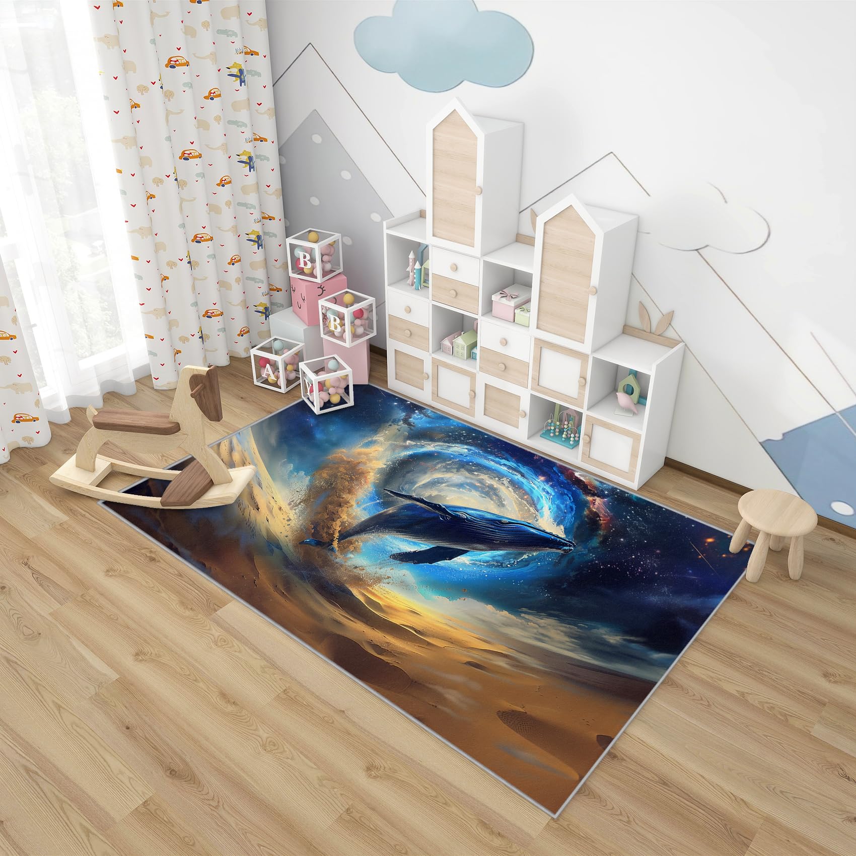 Why Is The Carpet All Wet Todd Low Pile Indoor Rug For Living Room 4x5 Whale  Rug - Cute Cartoon Sea Animal Area Rug For Kids Nursery & Living Room  Cartoon Animal