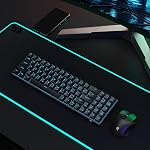 Redragon BS8773 Clavier sans fil et Mouse Combo, 78 Clés 2.4Ghz sans fil à faible profil Mechanical Brown Switch Clavier avec/Slim Compact Design & Single Blue Backlit, Grip Confort 2400 DPI Max souris