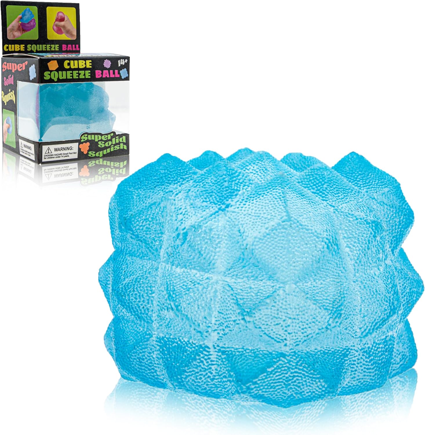 Geometric Textured Cube Squeeze Fidget Toy, Slow Rebound Stress Relief Squishy Toy, Tactile Anxiety Relief Desk Fidget for Adults & Kids