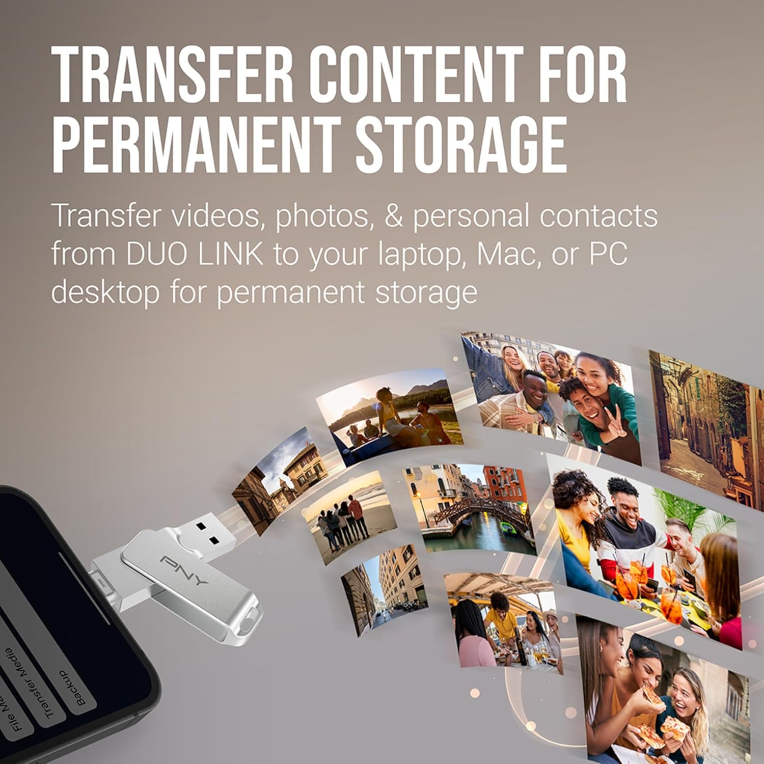 PNY 128GB Duo Link iOS USB 3.2 Dual Flash Drive