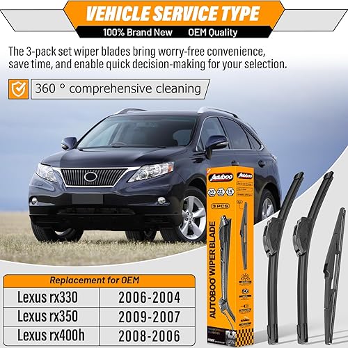 Miniatura 45 de AUTOBOO - Limpiaparabrisas de repuesto 26 + 20 pulgadas con limpiaparabrisas trasero de 12 pulgadas para BMW X3, X4, 2018, 2019, 2020, 2021, 2022