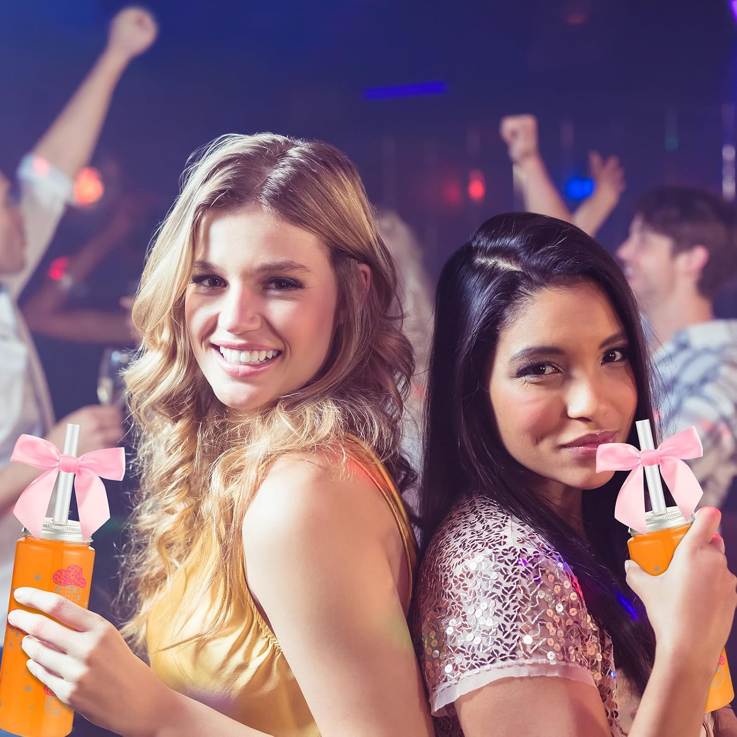 Honeydak 12 Pcs Western Cowgirl Cowboy Pink Plastic Tumbler 14.2 oz Plastic Cups with Lids and Straws and Bows, Cowgirl Tumbler for Disco Bachelorette Birthday Wedding 70s 80s 90s Party - Image 7