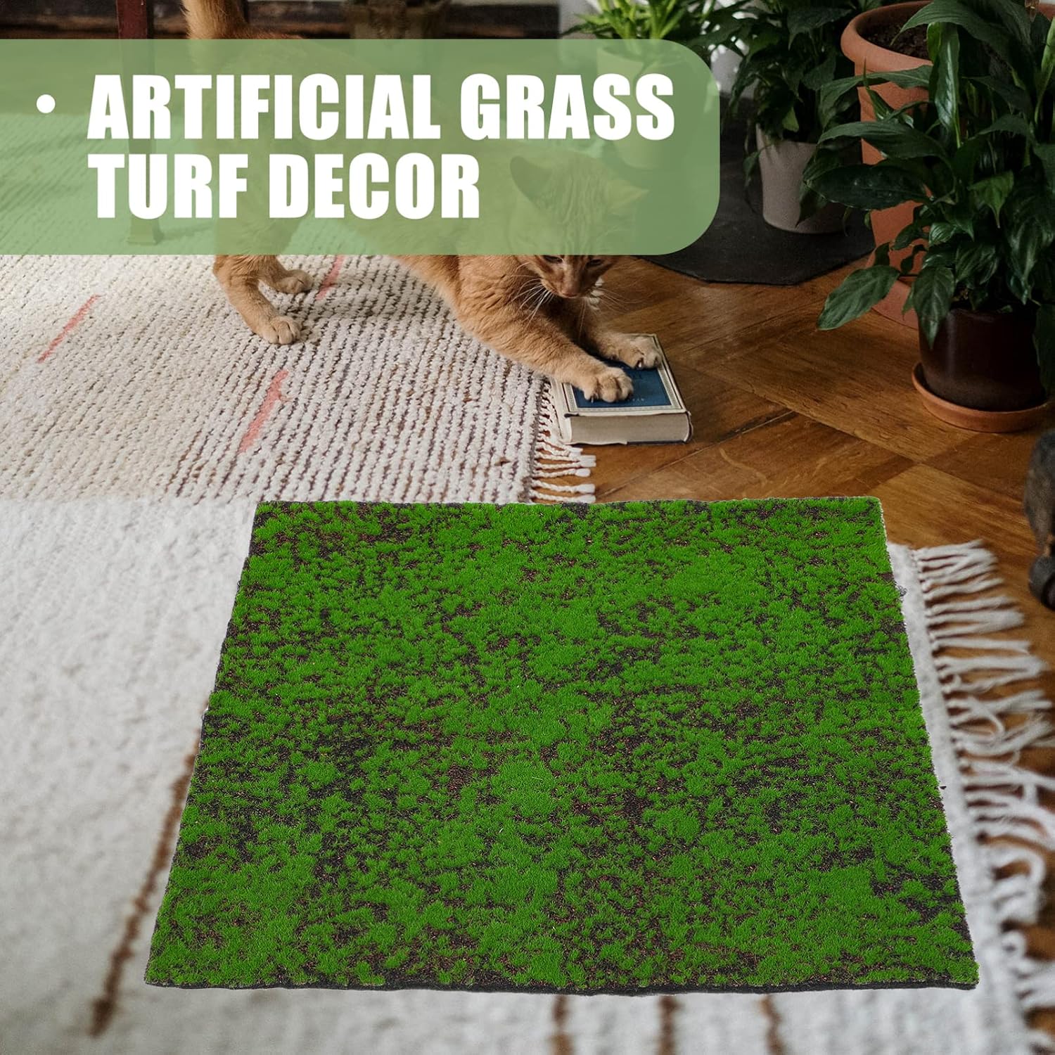 SEWACC Artificial Moss Mat for Home and Garden Realistic Fake Turf Simulation Pad Greenery for Festivals Walls and Balconies Easy Maintenance and Lifelike Design