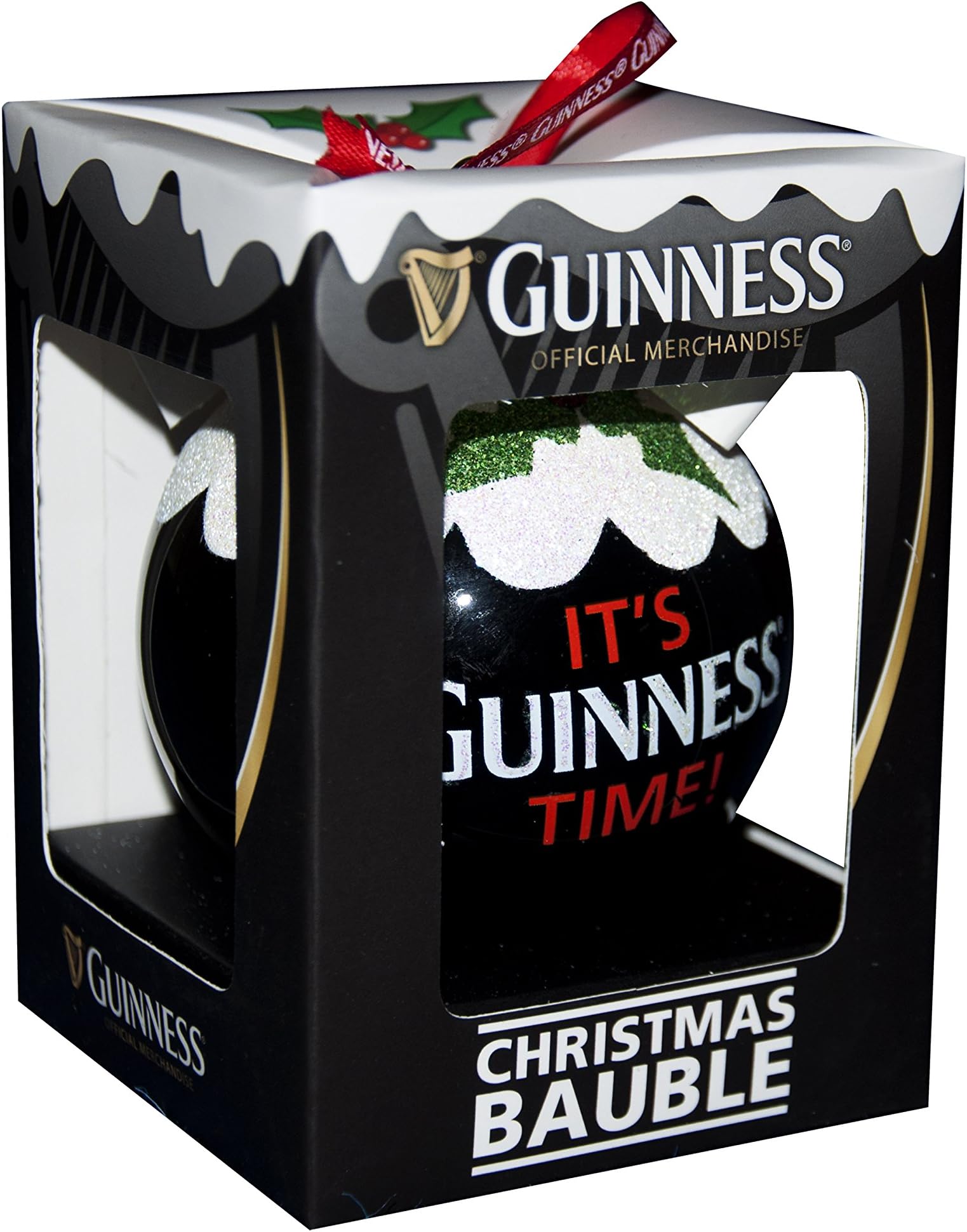 Guinness Christmas Holiday Pudding Bauble Festive Tree Decoration