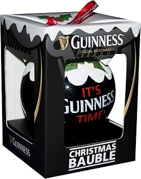 Guinness Christmas Holiday Pudding Bauble Festive Tree Decoration