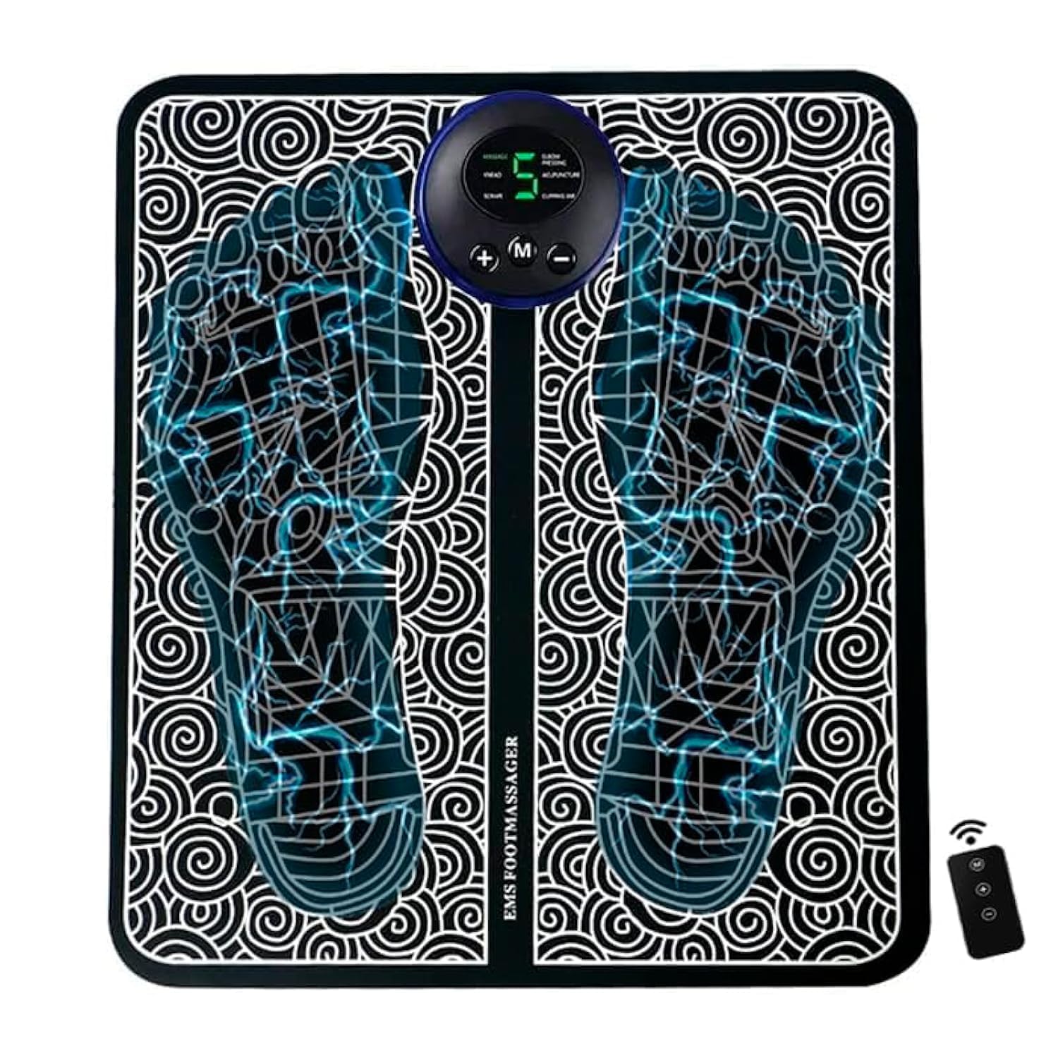 AWH Zelbuck Foot Massager for The Relief of Plantar Fasciitis - Foot Pain Relief Massage, Neuropathy, Improved Circulation, USB Rechargeable Model, LCD Screen with Multiple Modes and intensities.