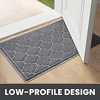 Vista 7 de LuxStep Tapete de Puerta Grande 17" x 30" para Interiores y Exteriores, Tapete Antideslizante de Diseño de Perfil Bajo, Tapete de Piso Duradero que