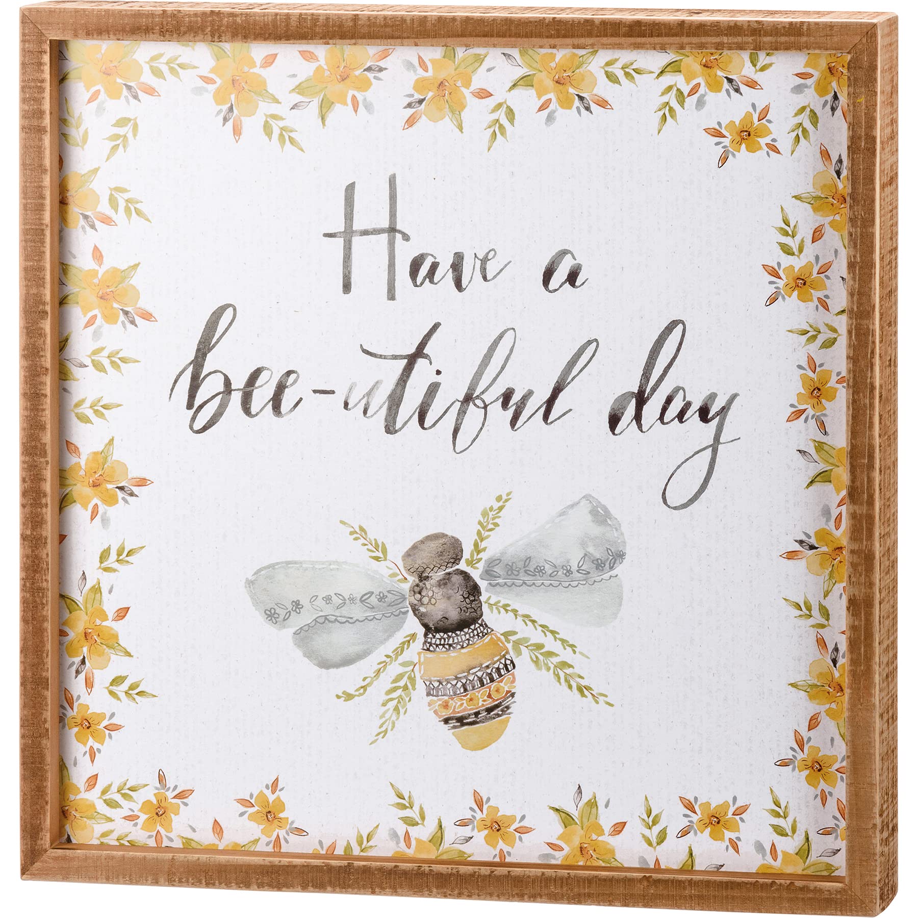 Panneau décoratif en bois avec inscription Have A Bee-Ugorgeous Day style rétro