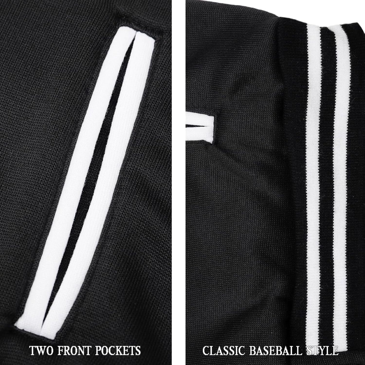 Outofgas Women's Baseball Varsity Jacket Causal Button Down Letterman Bomber Jacket Lightweight Sweatshirts Coat - Image 5