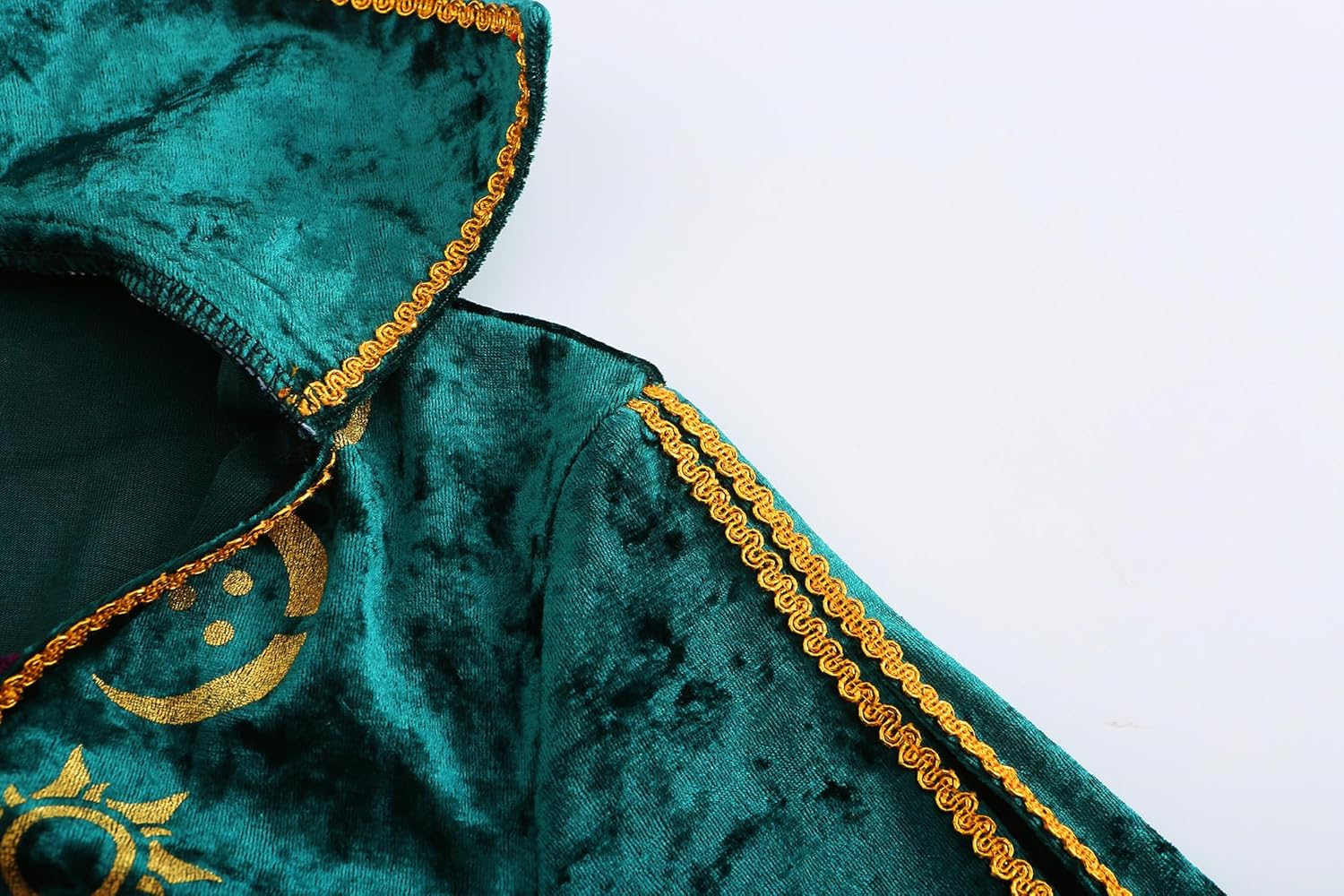 Akokvlar Women Medieval Costume Dress Halloween Adult Witch Cosplay Green Robe
