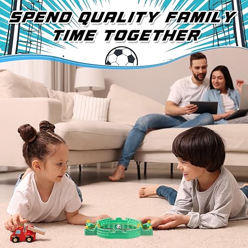 Miniatura 4 de Simgoing Juego de 2 juegos de mesa de fútbol interactivo, mini juego de fútbol de fútbol, mesa de fútbol, mesa de fútbol de mesa, fútbol, pinball,