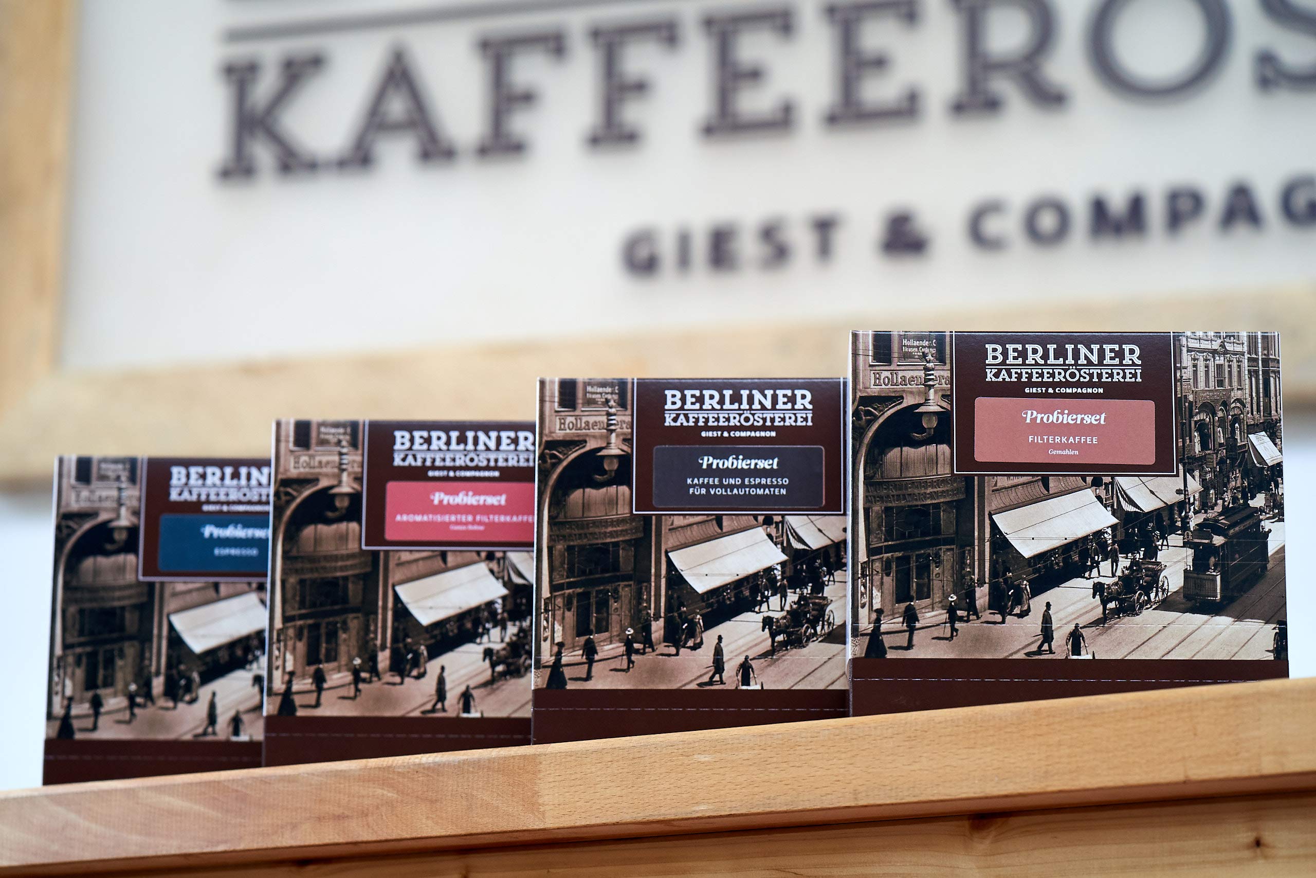 BERLINER KAFFEERÖSTEREI GIEST & COMPAGNON® Espresso Probierset 8x75g ganze Bohne Kaffeebohnen