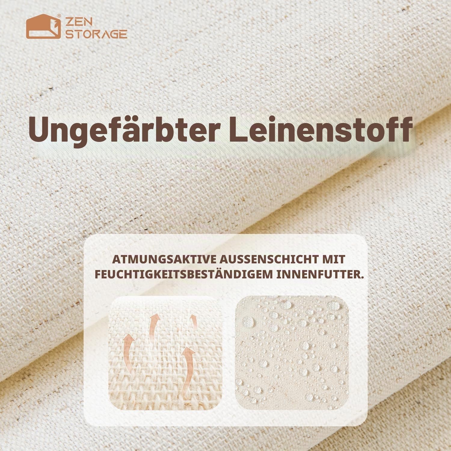 Baumwoll-Leinen-Schubladen-Organizer für Babykleidung, 20er-Pack Mehrgrößen-Kommoden-Unterteiler für Kleidung, Premium faltbare Aufbewahrungsboxen für Schlafzimmer, Schrank und Wickeltisch