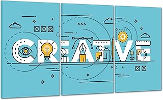 ConKrea Quadro su Tela Canvas - INTELAIATO - Pronto da Appendere - Motivazionale - Idee Idea Psicologia - Marketing - 100x50cm (cod.2240)