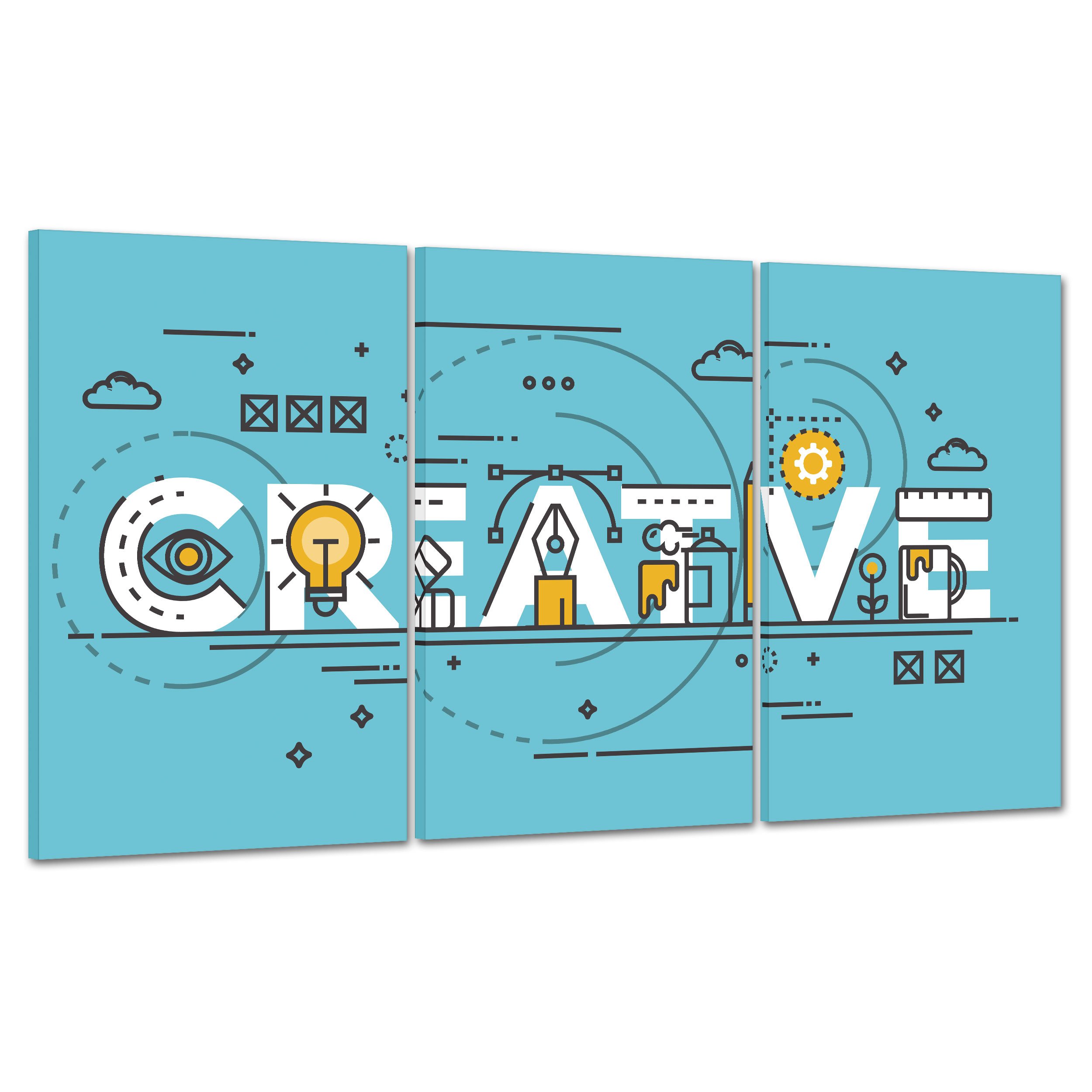 Quadro su Tela Canvas - INTELAIATO - Pronto da Appendere - Motivazionale - Idee Idea Psicologia - Marketing - 100x50cm (cod.2240)
