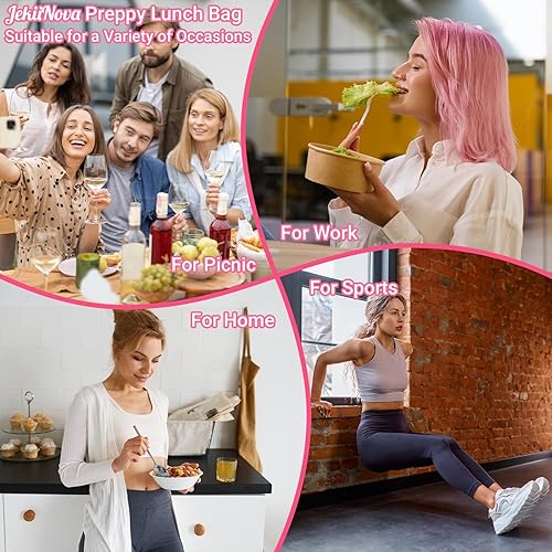 Miniatura 5 de Lonchera con inicial para mujer, lonchera preparada, accesorios de viaje, bolsa de almuerzo aislada, regalos de cumpleaños, regalos de graduación