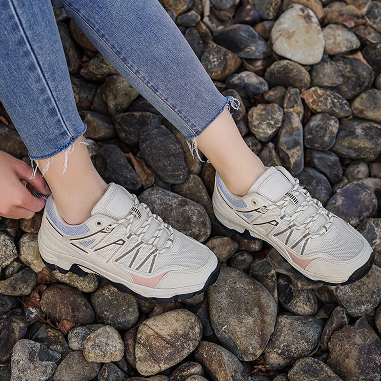 Zapatos de Senderismo para Mujer Zapatillas de Montaña | Transpirable,Ligeros,Minimalista,Antideslizantes,Outdoor,Camping,Caminar,Trekking