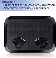 Vista 9 de smartmarine Marine Deck Access Hatch 17.3“×12.4 Black Rectangle Boat Hatch & Lid,Boat Deck Hatch Lids