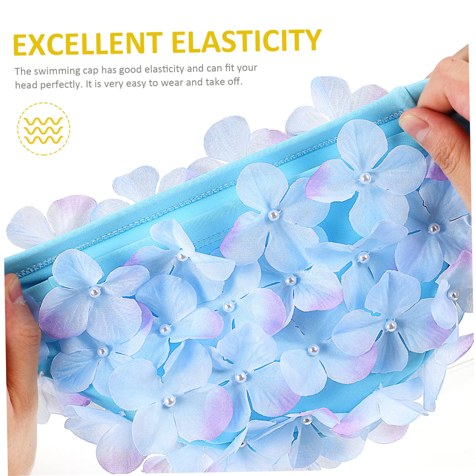 Happyyami 10pièces Bonnets De Natation Caps Réutilisables Bonnet De Bain Élégant pour Piscine Et Spa