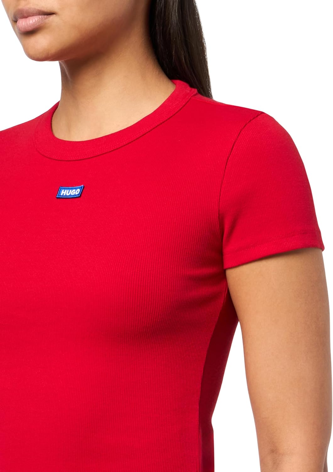 Hugo Womens Box Logo Baby Tee - Image 3