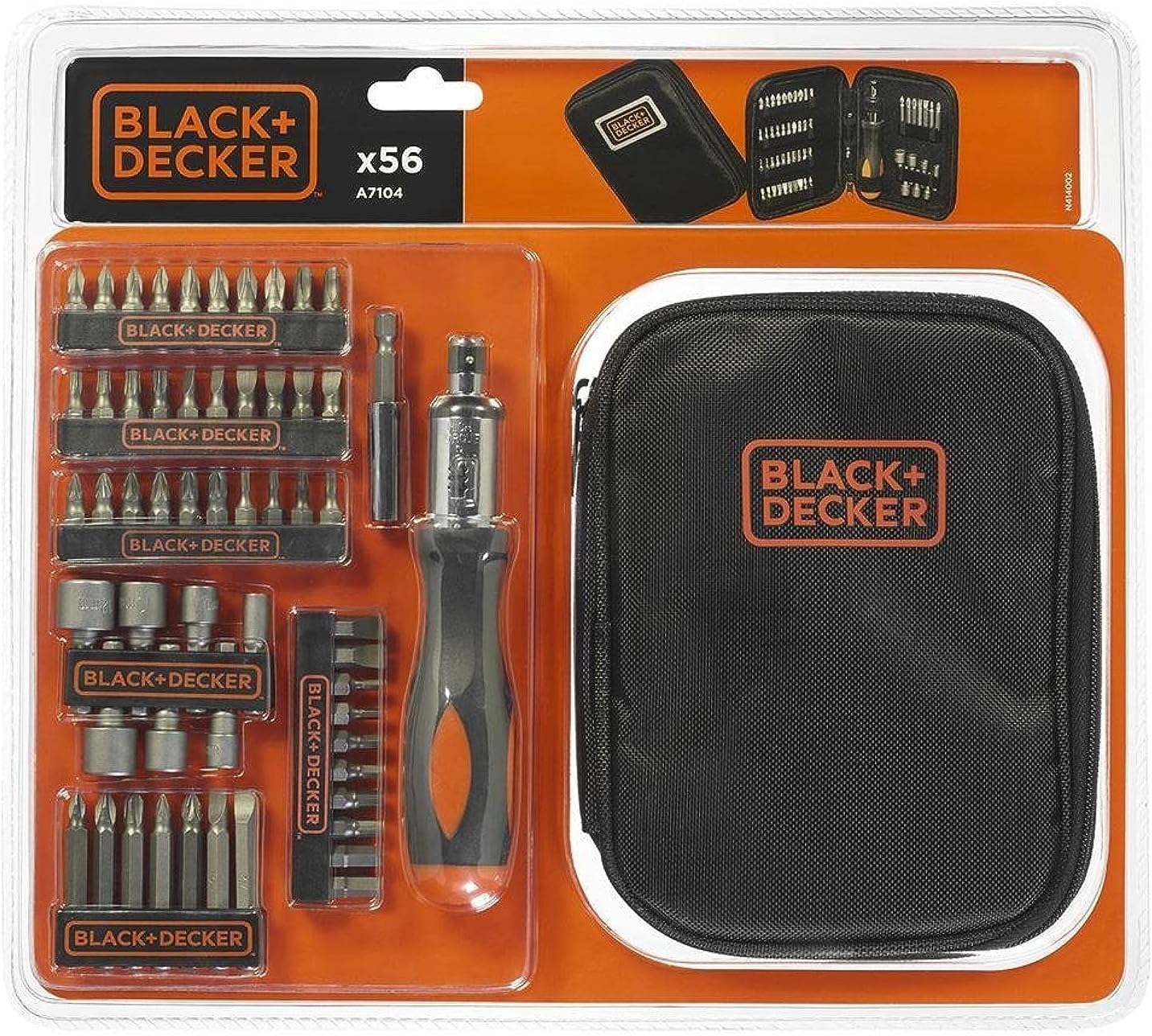 A7104-XJ 56-Piece Set for Screwdrivers with Ratchet Screwdriver.