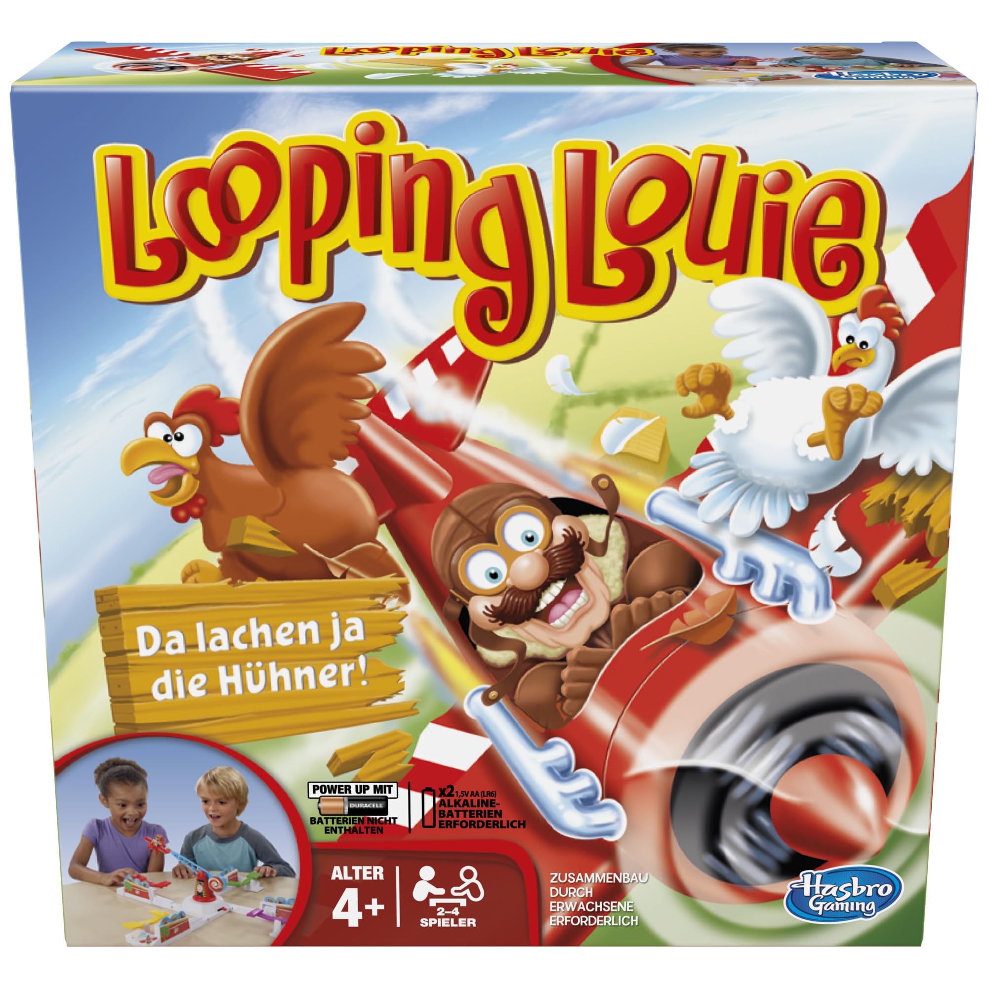 Hasbro Looping Louie 15692398 Jeu de fête 3D Amusant pour Anniversaire d'enfant, Jeu de société et de Famille, pour Enfants et Adultes, 2 à 4 Joueurs, à partir de 4 Ans