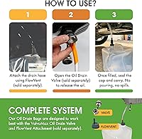 Vista 3 de Válvulas de drenado de aceite ValvoMax – Sistema de recolección de aceite usado limpio y sin desorden – Compatible con válvula de drenado de aceite