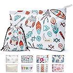 WLLWOO WLLWOO 2pcs Travel Make Up Bags-Cosmetic Bag Nylon Waterproof Large Wide Zipper Coin Purse Travel Toiletry Small Makeup Pouch For Women