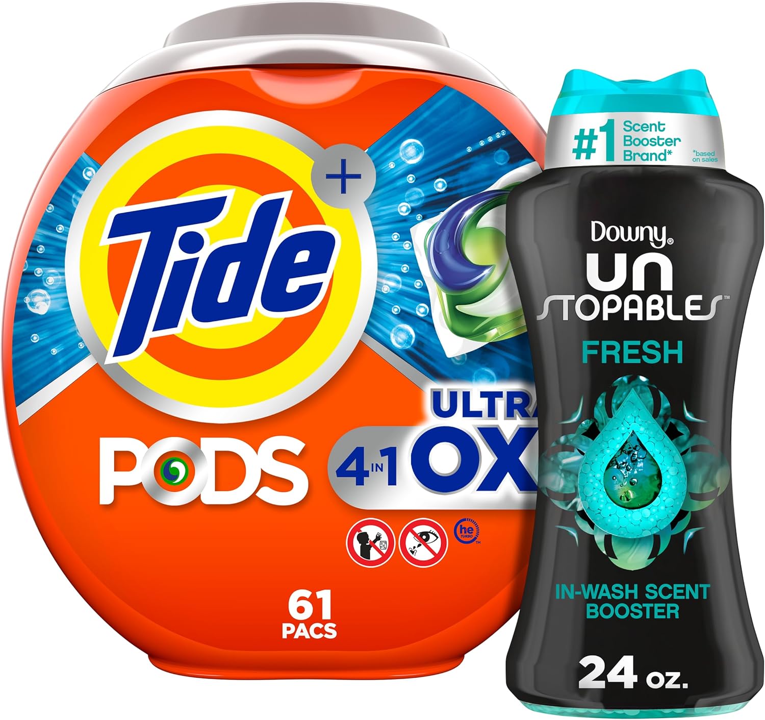 Bundle of Tide PODS 4 in 1 Ultra Oxi Laundry Detergent Soap