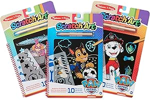 PAW Patrol Scratch Art 3-Pack – Chase, Skye, Marshall Color Reveal Travel...