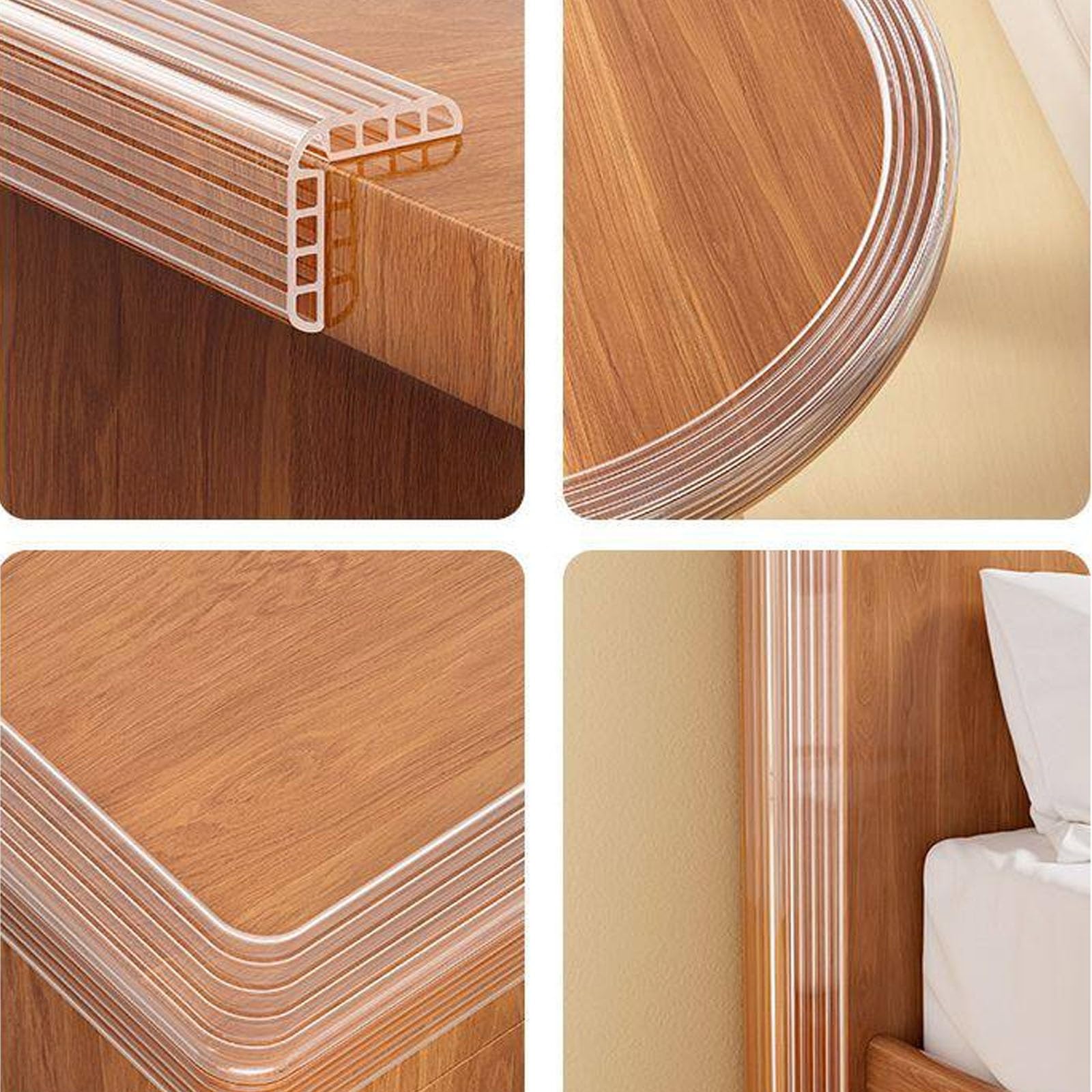 Protectores de Esquinas Y Bordes en Forma de L, Tira Anticolisión, Acolchado de Bordes Autoadhesivo(25x25mm/0.98x0.98in,1000cm/393.7in)