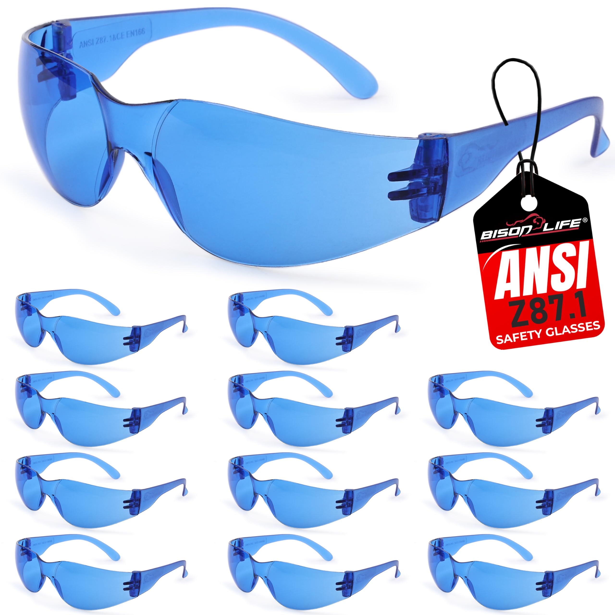 BISON LIFE Clear Safety Glasses for Men & Women, ANSI Z87.1 Certified,12Pk — Amazon image 32