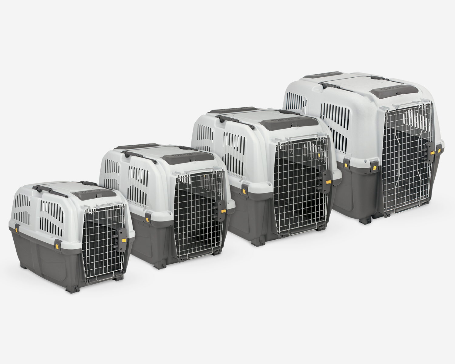 Trasportino Per Cani Skudo IATA - 68x51x48 Cm, Grigio, Con Serratura Di Sicurezza E Ruote Opzionali - Foto 7