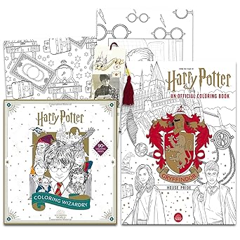 Harry Potter Coloring Books Set - Bundle with 2 Harry Potter Advanced ...