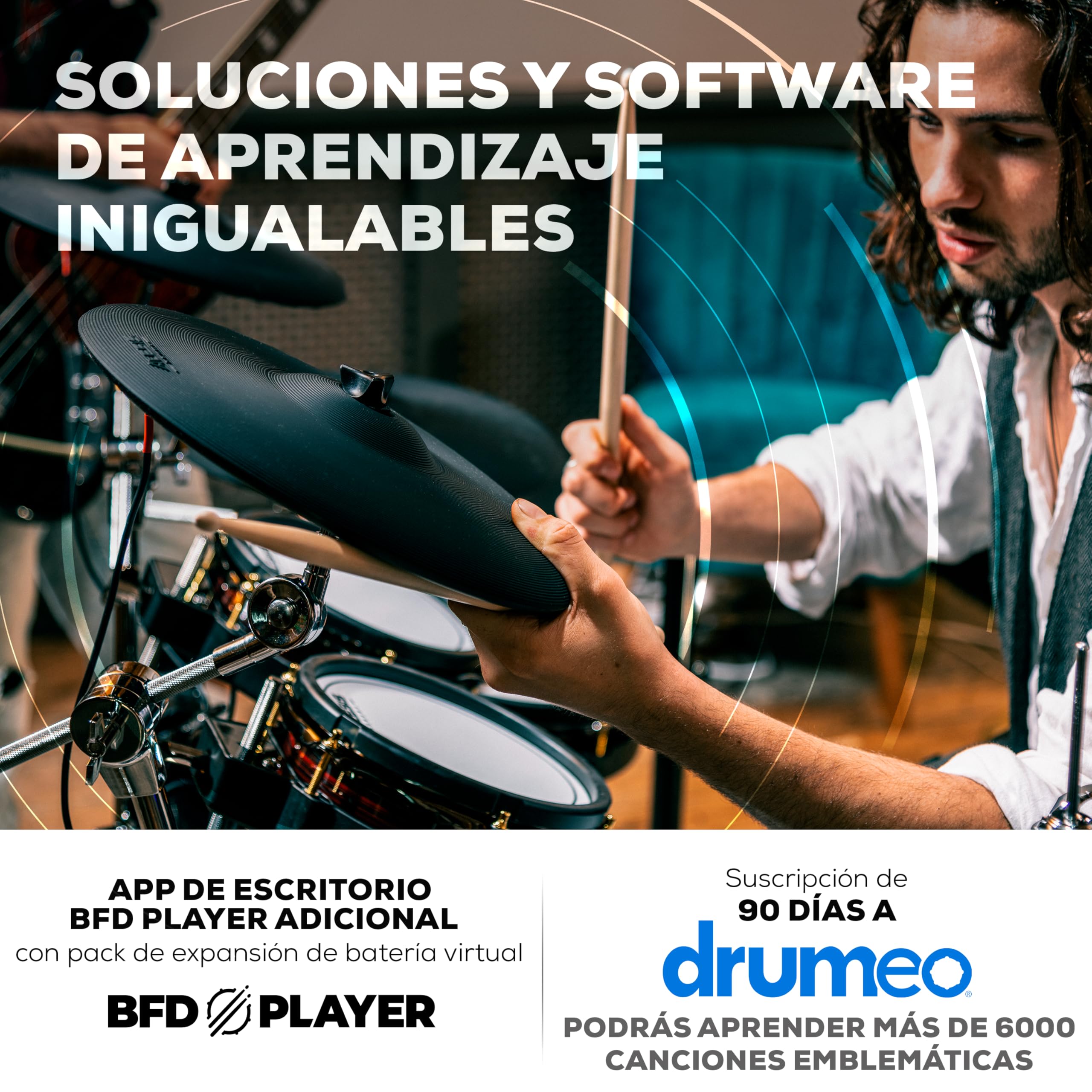 Alesis Strata Core - Kit de Batería Electrónica con Pantalla Táctil, Platillos de Triple Zona, Hi-Hat Magnético Activo y Parches de Malla de Doble Zona