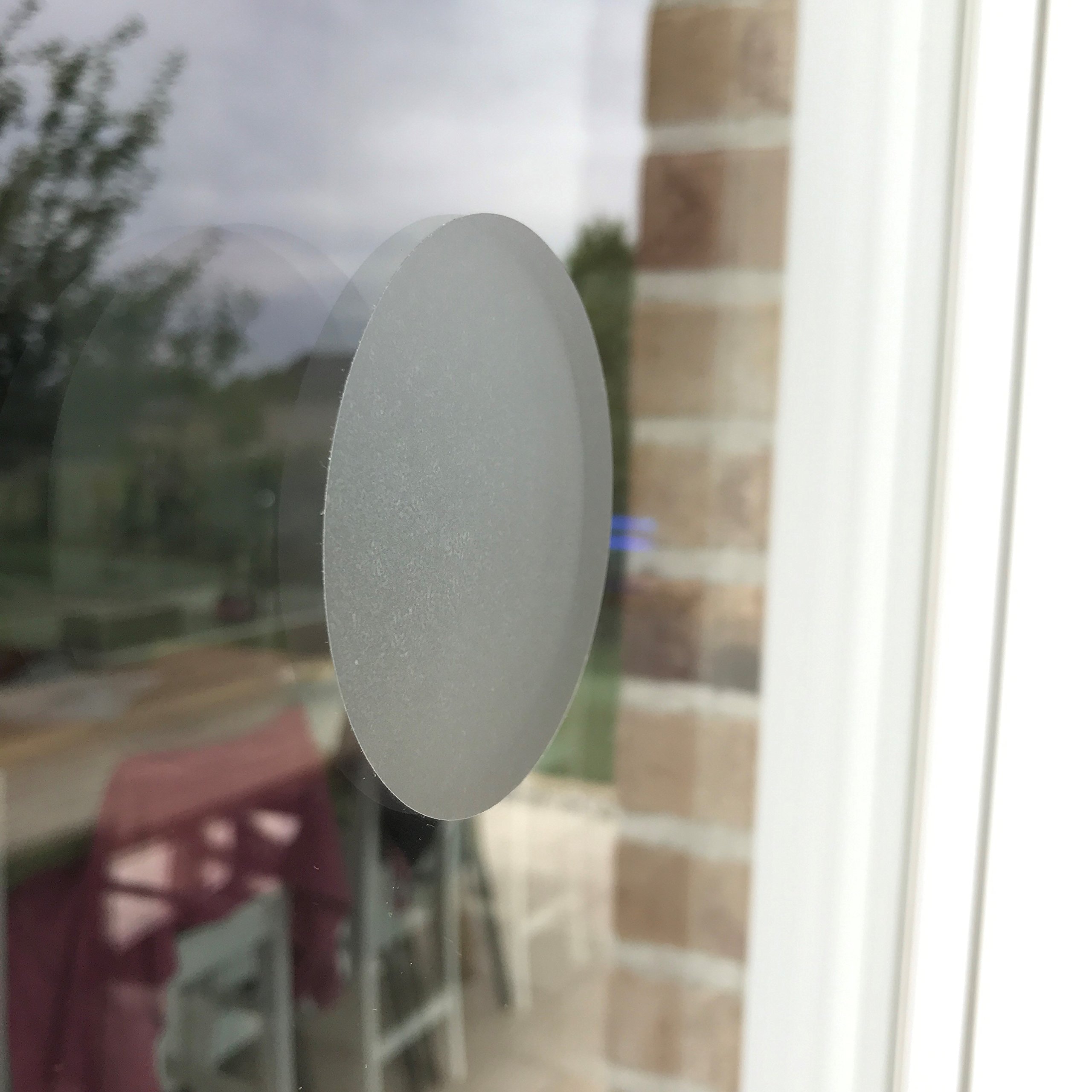 Adesivi Anti-Collisione Per Vetri - 48 Tondi Traslucidi | Prevengono Urto Uccelli E Persone - Foto 6