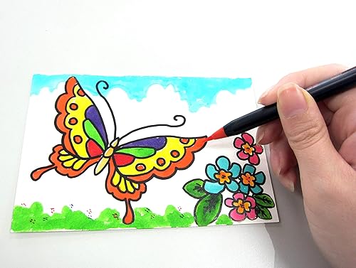 Miniatura 5 de Akashiya, Pincel para acuarela, juego de 5 colores primaverales