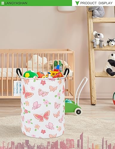 Miniatura 146 de LANGYASHAN Contenedor de almacenamiento, cesta organizadora plegable de tela de lona para ropa sucia, contenedores de juguetes, cestas de regalo, Un