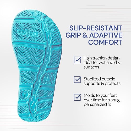 Vista 36 de NUUSOL Sandalias unisex en cascada; calzado antideslizante para senderismo/fascitis plantar; cojín suave, ligero y cómodo; soporte de arco y Negro