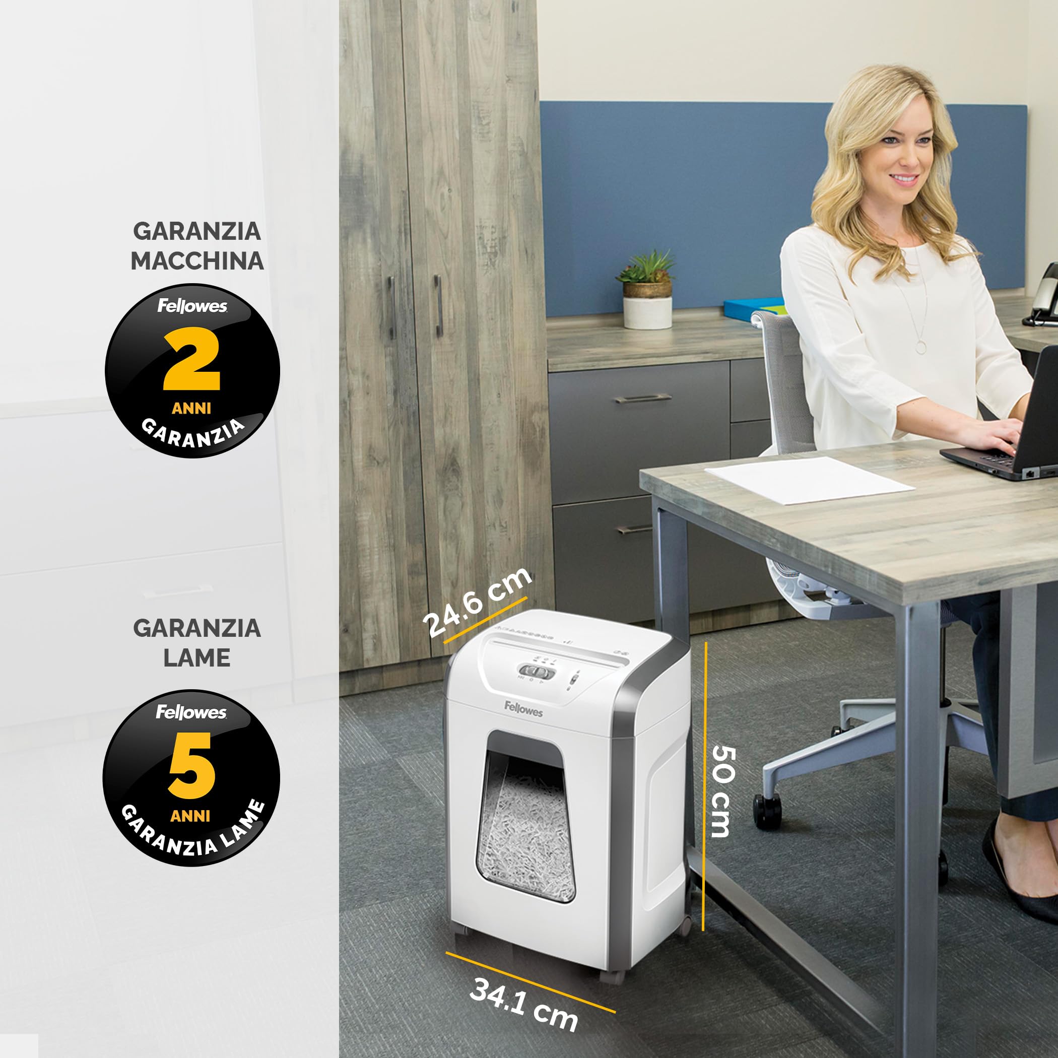 Fellowes Distruggi documenti a frammento FS-12C, 12 fogli, per casa e piccolo ufficio & Olio per Distruggi Documenti, per Tritacarte a Frammento e Striscia, 355 ml - Olio Lubrificante con Beccuccio