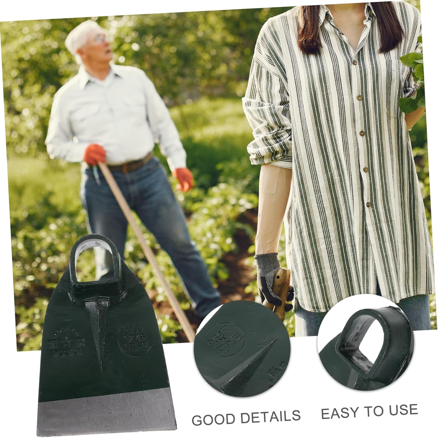 Stainless Steel Heavy Duty Gardening Hoe Outdoor Tool for Weeding Digging and Planting Garden Gadget with Strong Joint Design for Efficient Flower Farming