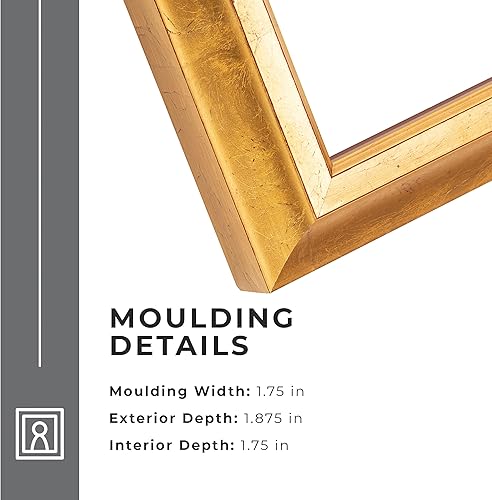 Miniatura 3 de 8x8 Gold Shadowbox Frame - Shadow Box Frame Interior Size 8x8 by 1.75 Inches Deep - Gold Frame Is Made to Display Items Up To 1.75 Inches Deep!