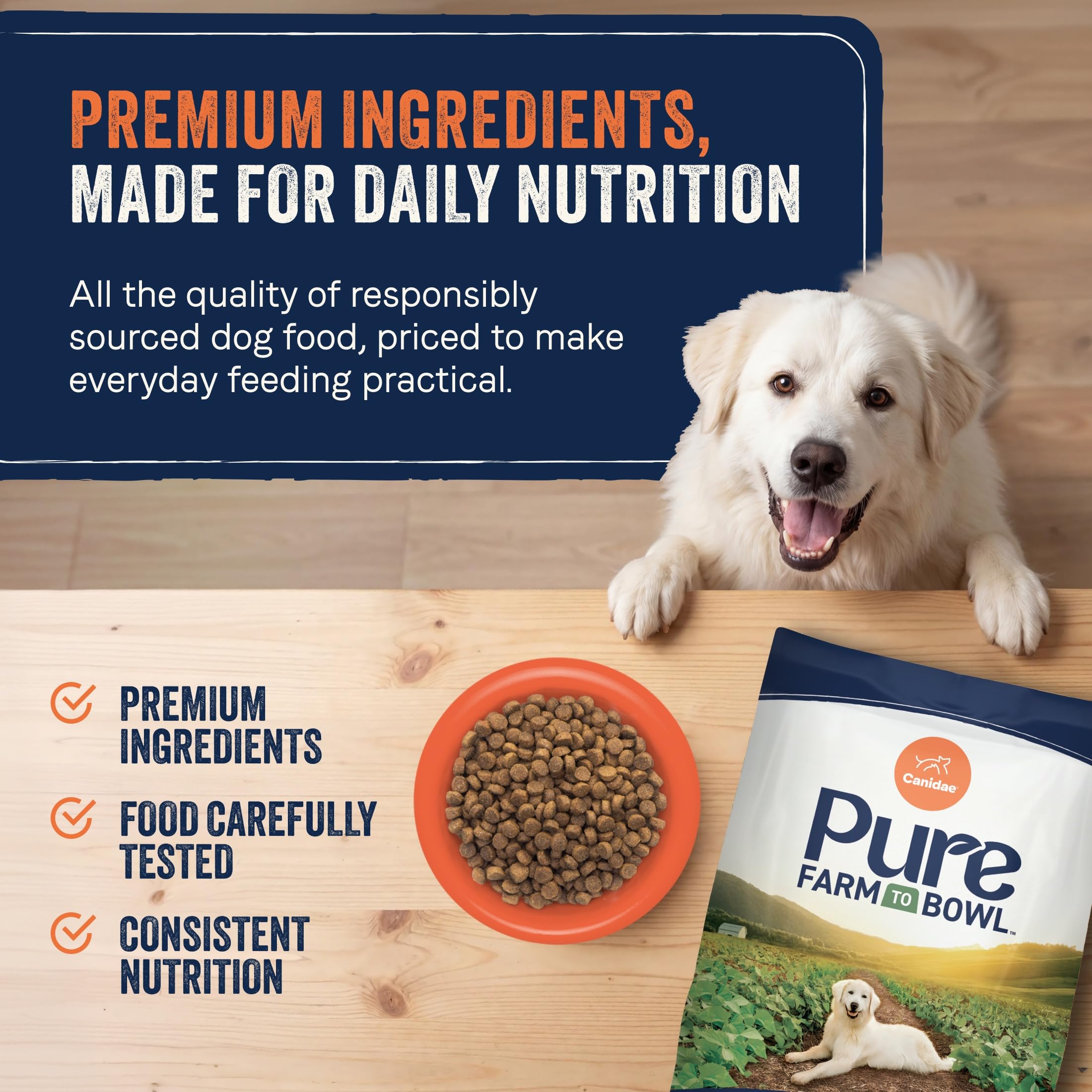 Canidae Pure Farm to Bowl Adult Dog Food — Salmon & Barley, 4 lb — alternate product view 4